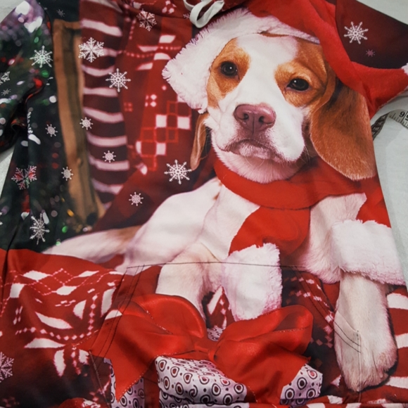 Adult Unisex Holiday Pullover Beagle Hoody Small - Picture 3 of 3